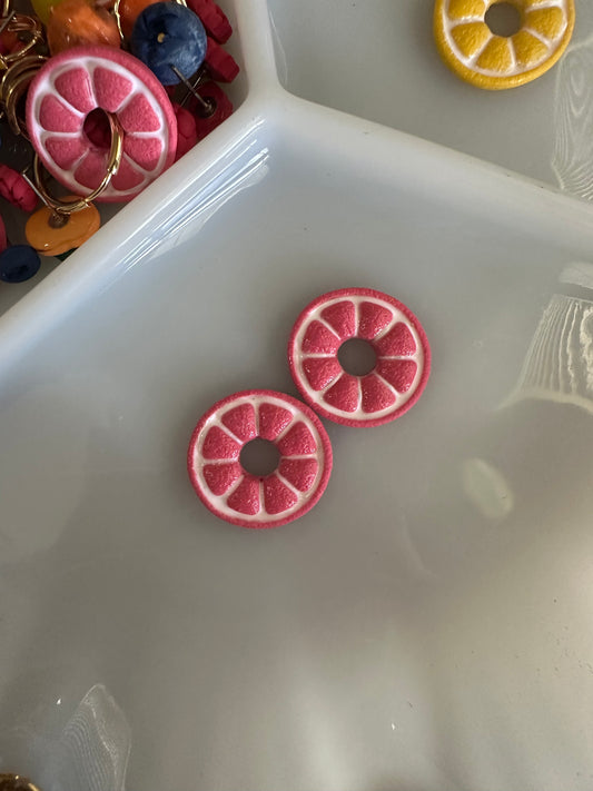 Grapefruit Slice Earring charm
