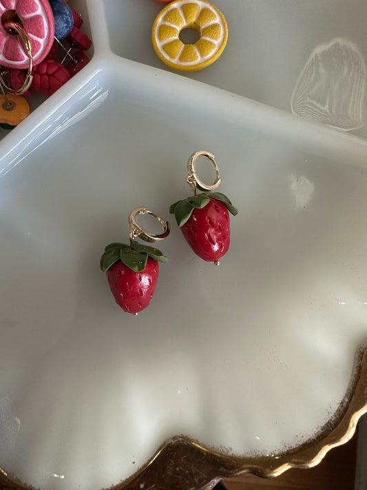 Large Strawberry Dangles