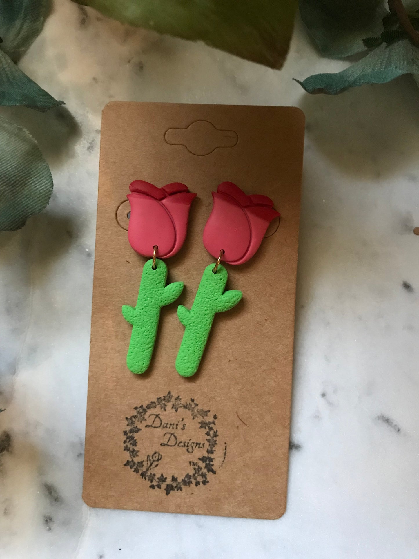 Rose Ombre Red Dangles