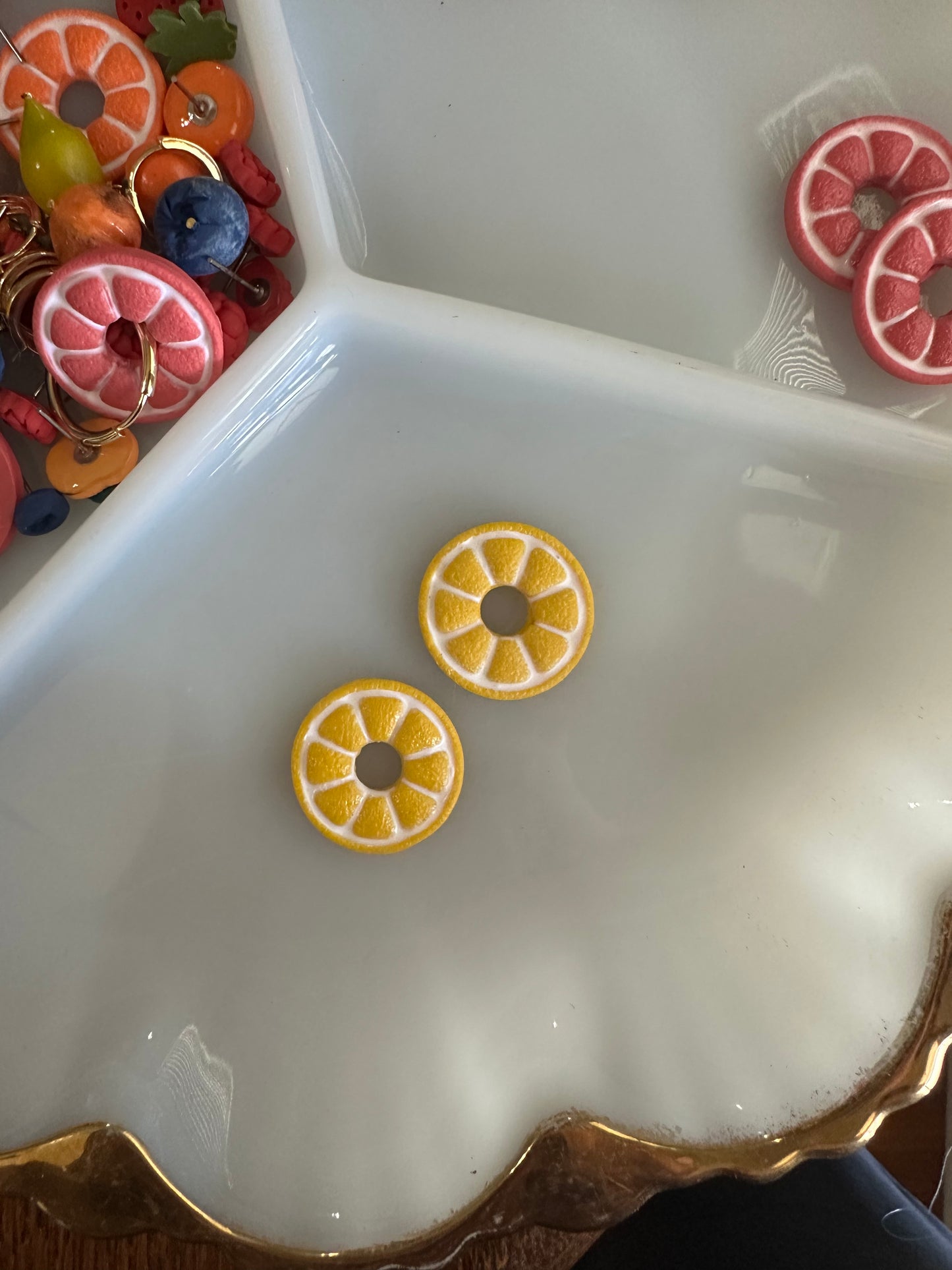 Lemon Slice Earring charm