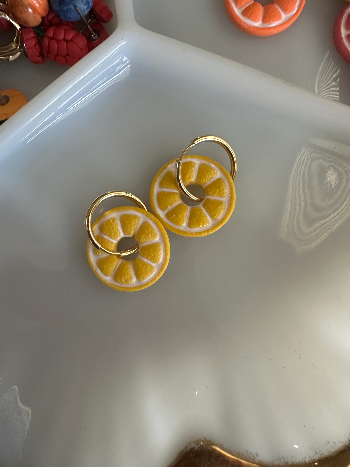 Lemon Slice Earring charm